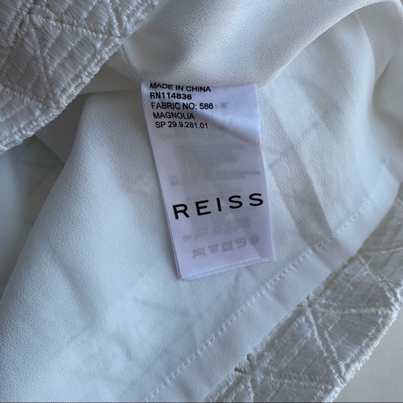 REISS magnolia white eyelet dress open back - Picture 8 of 11